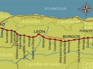 Carte camino frances