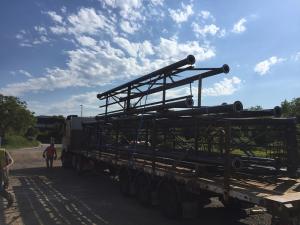 Départ en peinture de la passerelle 1