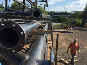 Départ en peinture de la passerelle 2