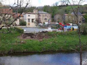 Les fondations de la Passerelle 3