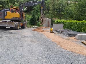 Les piles de la rampe d'accés