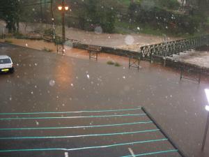 La Nuéjouls en crue à LAROQUE LE 28.11.2014 à 8 H 00 (4)