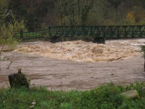 La Nuéjouls en crue à LAROQUE LE 28/11/2014 à 9 H 00 (18)