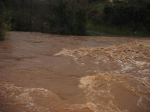 La Nuéjouls en crue à LAROQUE LE 28/11/2014 à 9 H 00 (19)