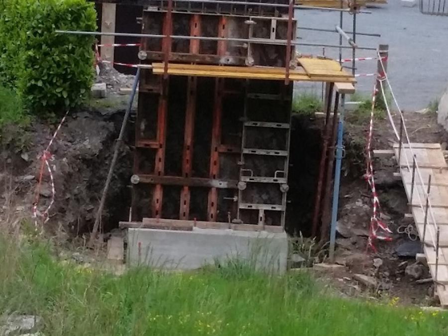 Coffrage de la pile principale