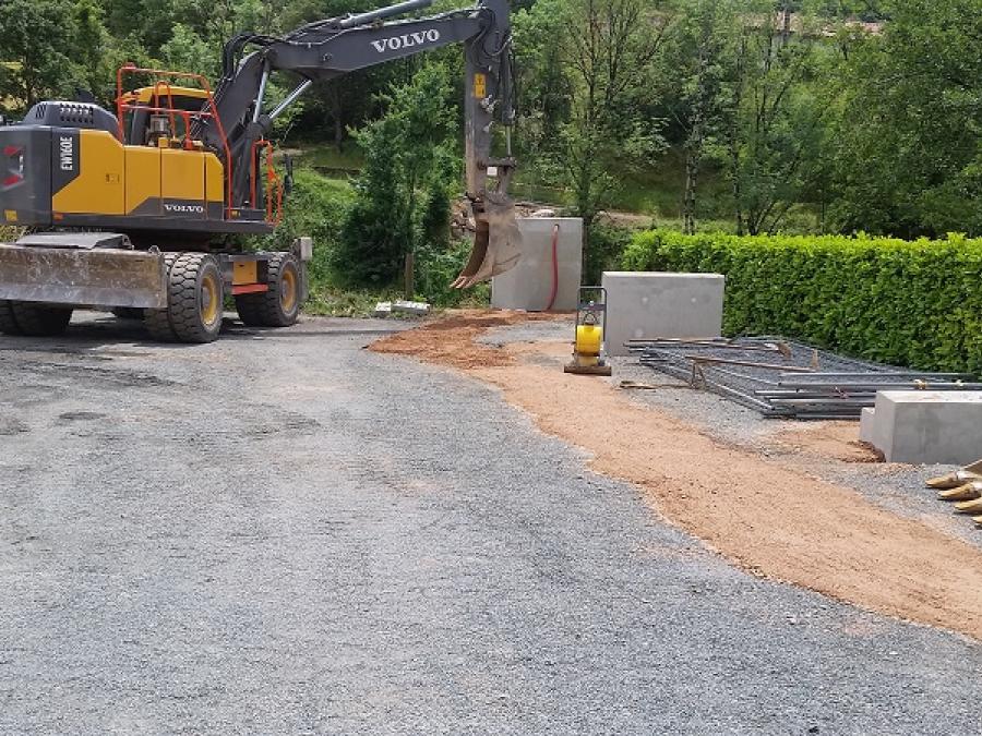 Les piles de la rampe d'accés